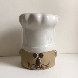 Takahashi San Francisco Le Chef, hand painted ceramic utensil holder.